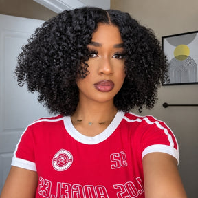 2 Wigs Set | 220% Density 5x5 Curly Lace Wig and Silky Straight T4/613 Ombre Blonde Bob Lace Wig