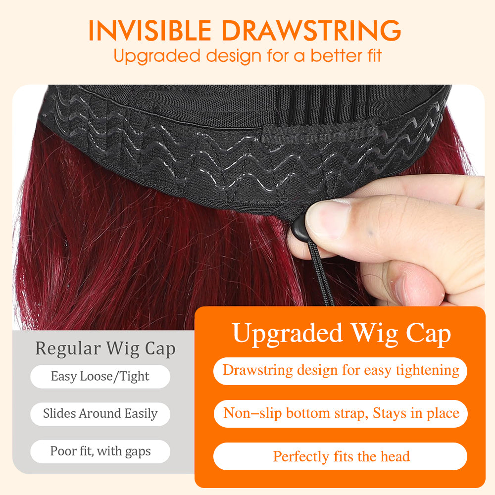 99J Burgundy Water Wave 13x6 Glueless HD Lace Front Wigs Human Hair Wigs For Women 250% Density