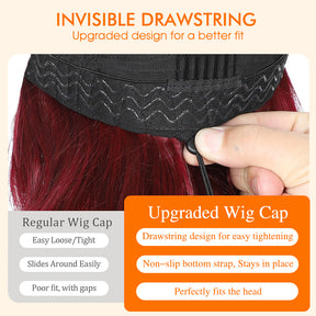 99J Burgundy Water Wave 13x6 Glueless HD Lace Front Wigs Human Hair Wigs For Women 250% Density