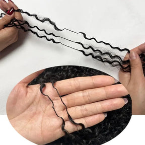 Raw Burmese Curly Crochet Human Hair Pre Separated Miracle Knots Feather Braiding Hair For Boho Knotless Braids Natural Black