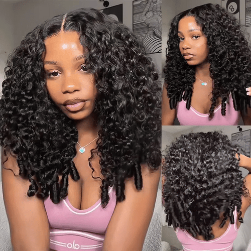 Burmese Curly 13×6 Wig With Spiral Curly Ends Invisi-Drawstring Pre-Everything Human Hair Wig
