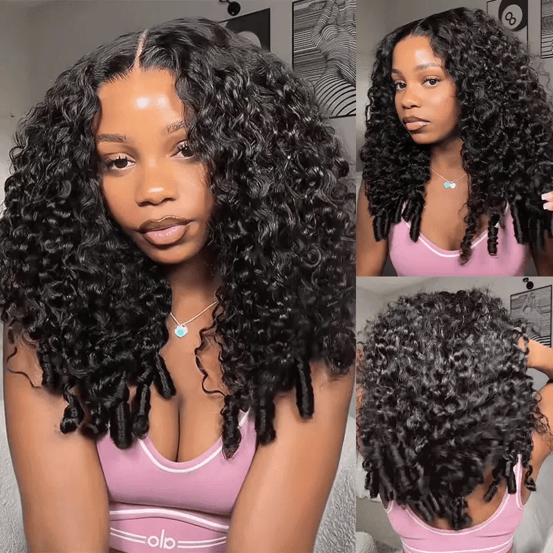 Burmese Curly 13×6 Wig With Spiral Curly Ends Invisi-Drawstring Pre-Everything Human Hair Wig