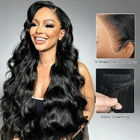 13x6 Full HD Invisible Lace Frontal Wigs Body Wave Human Hair Wigs Pre Plucked Natural Hairline
