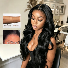 13x6 Full HD Invisible Lace Frontal Wigs Body Wave Human Hair Wigs Pre Plucked Natural Hairline