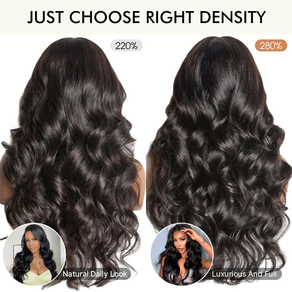 13x6 Full HD Invisible Lace Frontal Wigs Body Wave Human Hair Wigs Pre Plucked Natural Hairline