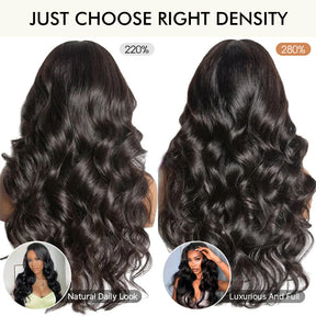13x6 Full HD Invisible Lace Frontal Wigs Body Wave Human Hair Wigs Pre Plucked Natural Hairline