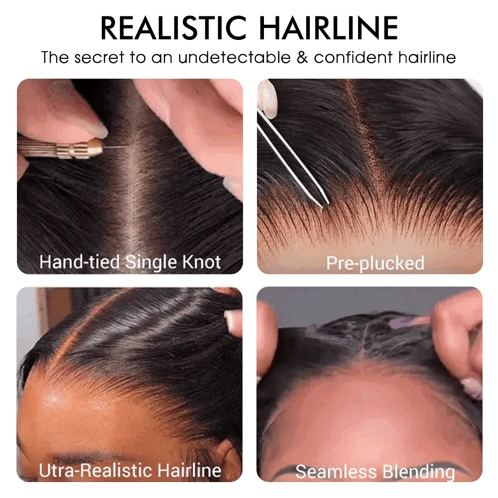 Body Wave Glueless Ear-to-ear 13x6 Frontal HD Lace Wig Human Hair Flexi-Fit Drawstring Cap