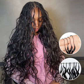 Premium Body Wave Feather Crochet Human Hair Extensions Reusable Natural