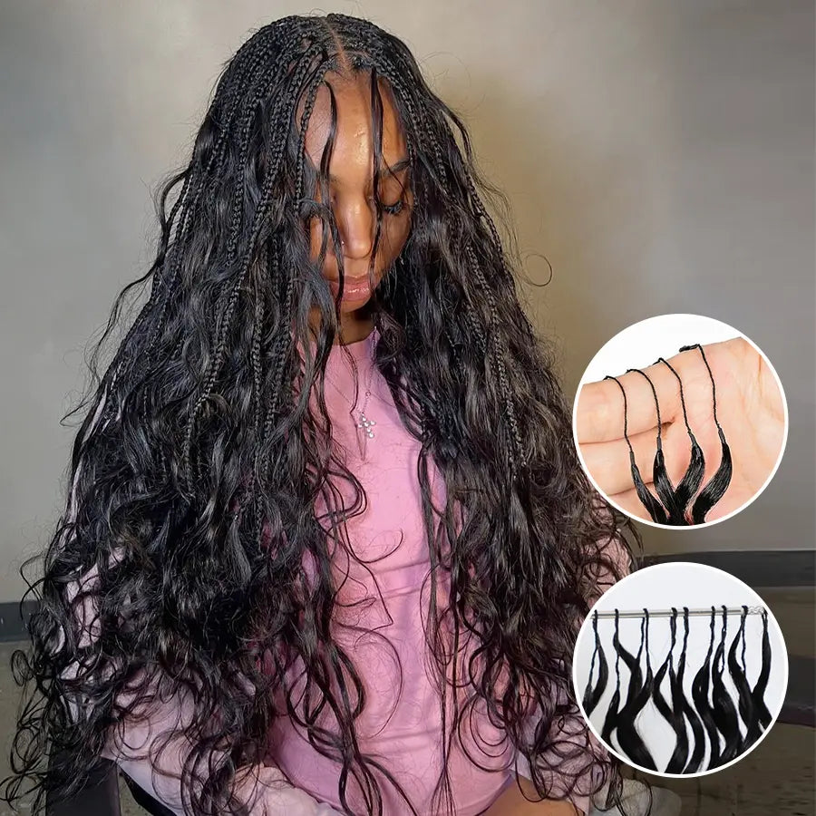 Premium Body Wave Feather Crochet Human Hair Extensions Reusable Natural