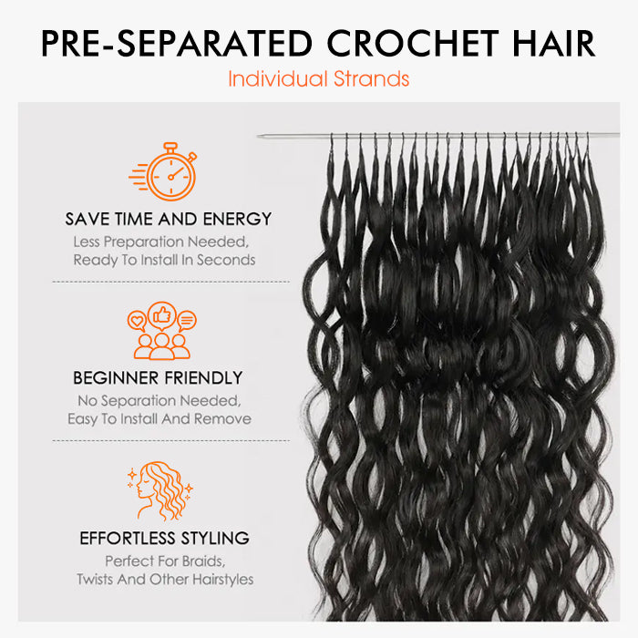 Premium Body Wave Feather Crochet Human Hair Extensions Reusable Natural