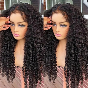 Pizazz Hair Honey Blonde Afro Curly  4C Edges Curly Bob Wigs Human Hair 8x5 Wear Go Wig With Curly Edges Baby Hair