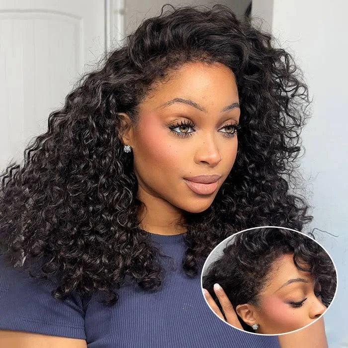 4C Edges Hairline Deep Wave 13x4 Lace Front Wig Glueless Lace Wig
