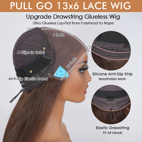 8x5/13x6 Pre Cut Lace Ash Blonde Highlight With Dark Root Loose Body Wave Glueless Human Hair Wig With Invisi Drawstring
