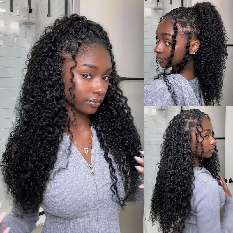 Burmese Curly Crochet Human Hair For Miracle Knots Boho Braids Burmese Curly Knotless Pre-Separated