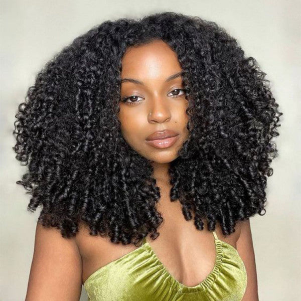 300% Density Finger Coils Curly wig