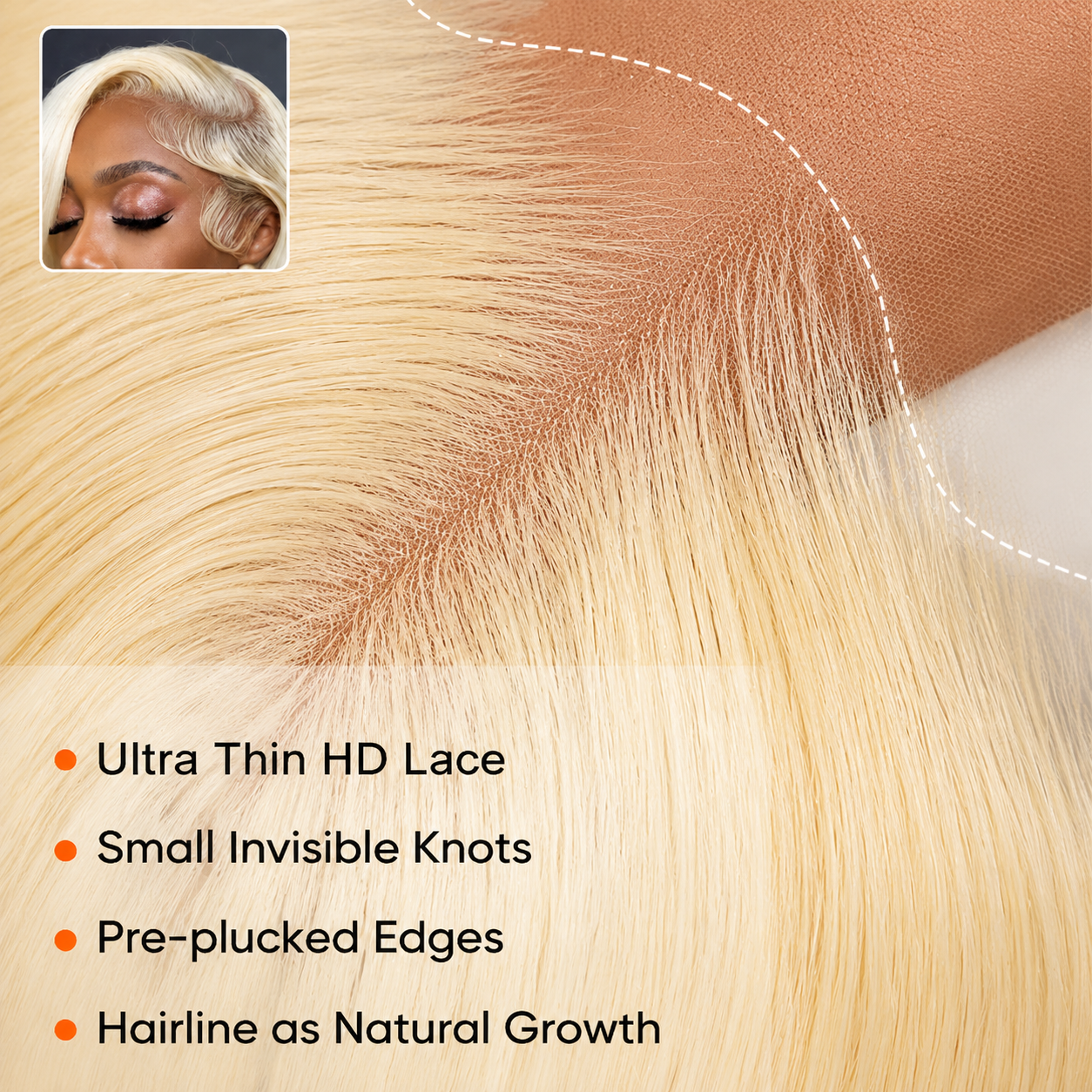 613 Blonde 13x6 HD Lace Front Human Hair Body Wave Glueless Pre Cut Lace Wigs With Invisi Drawstring