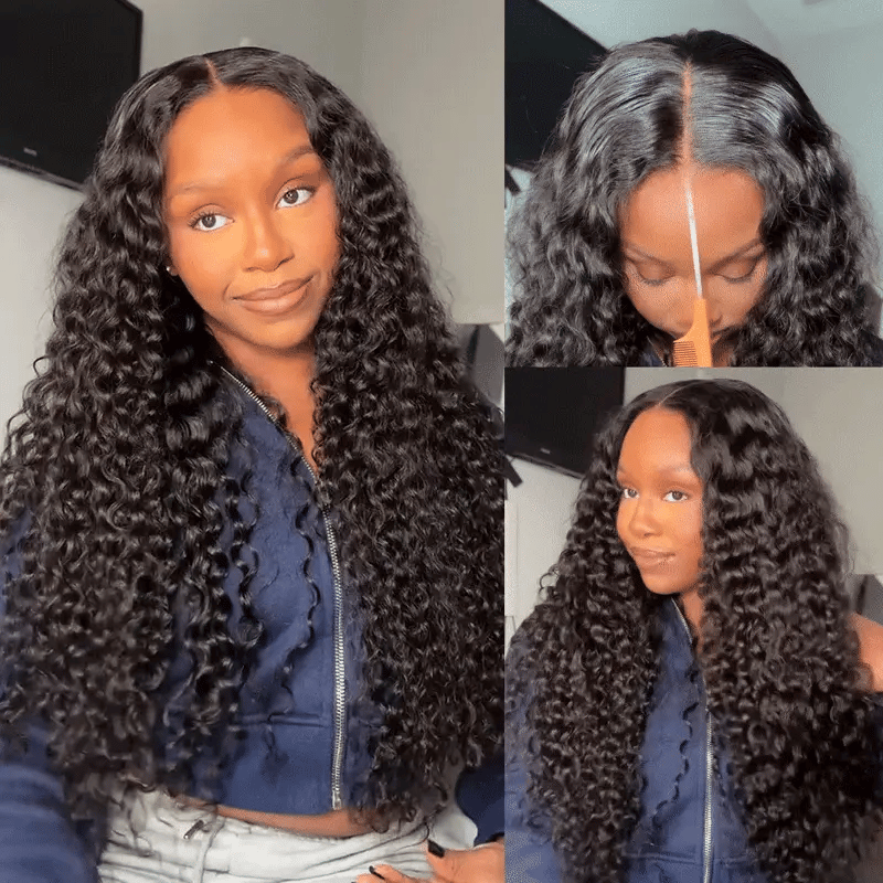 13x6 Full HD Lace Wigs Deep Wave Human Hair Parting Max Wigs Pre Plucked Natural Hairline