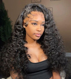13x6 Full HD Lace Wigs Deep Wave Human Hair Parting Max Wigs Pre Plucked Natural Hairline