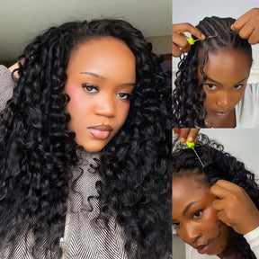 Premium 18 Inch Deep Wave Lightweight Feather Crochet Human Hair Extensions Reusable Natural Deep Wave Crochet Braids