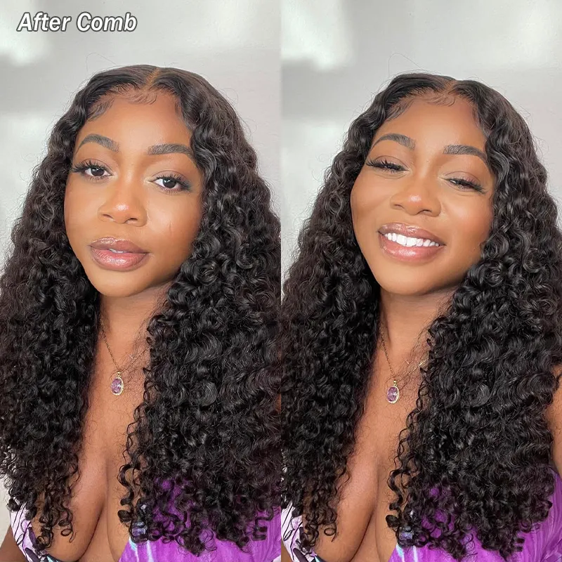 Pizazz Hair Burmese Curly Glueless 13x6 HD Lace Front Wear Go Wig With Flexible Fit Drawstring Human Hair Wig