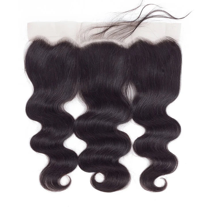 Body Wave 3 Bundles Virgin Human Hair Weft With 13x4 Frontal Closure