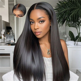 13X6 Pull Go Wig Straight Hair Transparent Lace Glueless Wigs Human Hair 180% 250% Density Flash Sale
