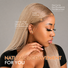 P18/613 Highlights Wig Straight HD Lace Front 13x6 Glueless Pre Plucked Natural Hairline