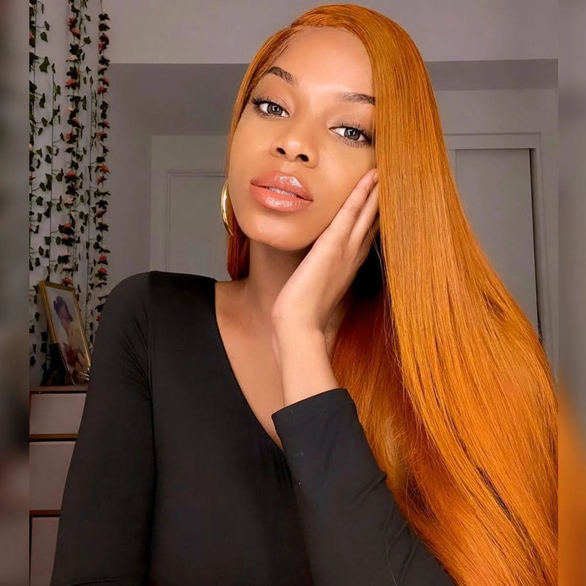 Ginger Lace Front Wigs Human Hair 13x6 HD Lace Wig with Pre-plucked Hairline