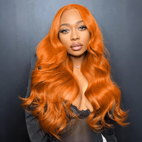 Ginger Lace Front Wigs Human Hair 13x6 HD Lace Wig with Pre-plucked Hairline