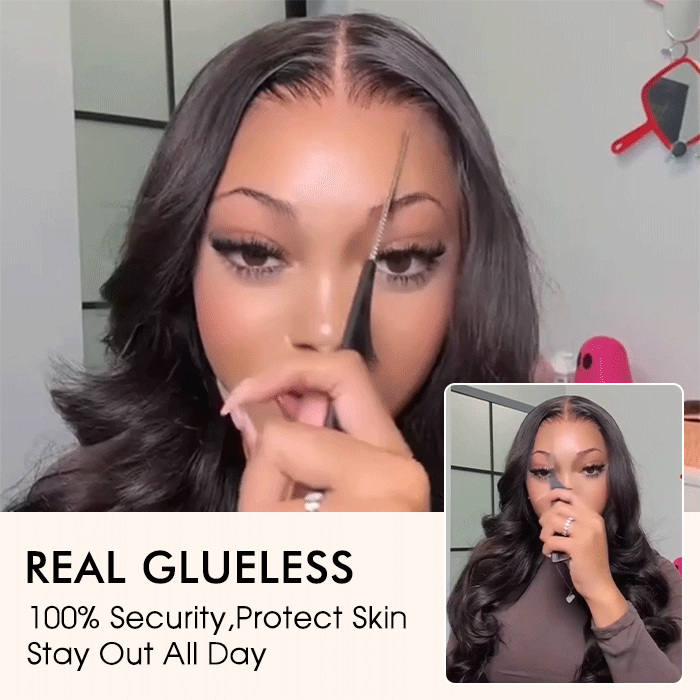 Body Wave Glueless Ear-to-ear 13x6 Frontal HD Lace Wig Human Hair Flexi-Fit Drawstring Cap