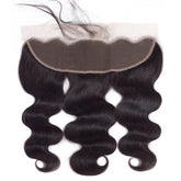 Body Wave 3 Bundles Virgin Human Hair Weft With 13x4 Frontal Closure