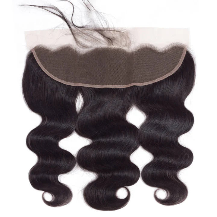 Body Wave 3 Bundles Virgin Human Hair Weft With 13x4 Frontal Closure