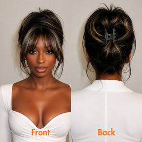 220% Density Blonde Highlight Body Wave 5x5 Pre Cut Lace Wig With Face Framing Bangs
