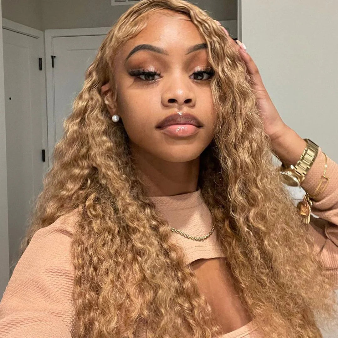 #27 Honey Blonde Loose Deep Wave 13x6 Pre Everything Lace Wig