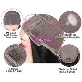 Full Jerry Curly Wig 4x4 HD Lace Closure Human Hair Wigs Beginner Friendly