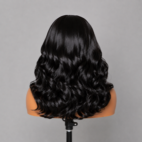 Glueless Loose Wave Bob Wig Human Hair C-Side Part 220% Density Undetectable HD Lace Front Short Wigs