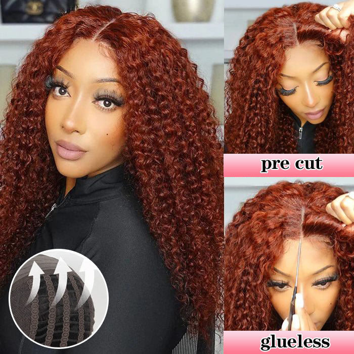 reddish brown jerry curly wig