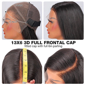 613 Blonde Color 13*6 HD Lace Frontal Silk Straight  Human Hair Wigs 180% Density