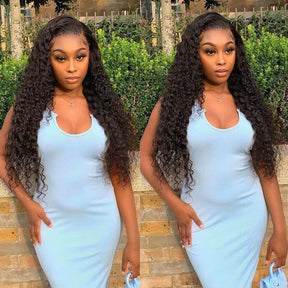 Deep Curly 13x4 Full HD Lace Frontal Wig Virgin Human Hair Natural Scalp Match All Skin Tones