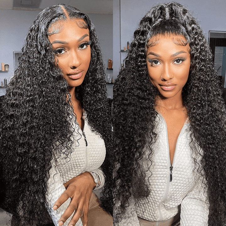 Undetectable Invisible Deep Wave 360 Lace Frontal Wigs Pre Plucked HD
