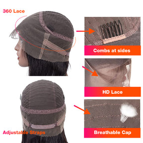 Deep Wave 360 Lace Frontal Wigs