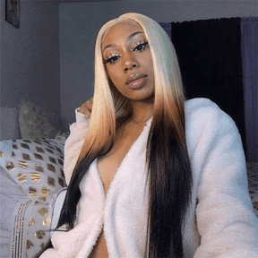 613/4 Brown Color Straight Wigs
