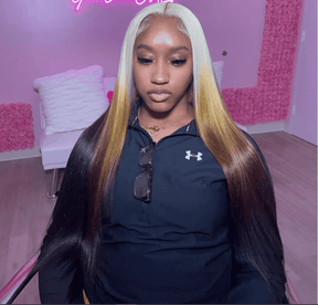 613/4 Brown Color Straight Wigs