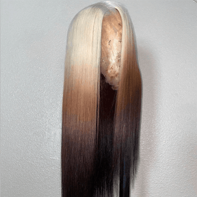 613/4 Brown Color Straight Wigs