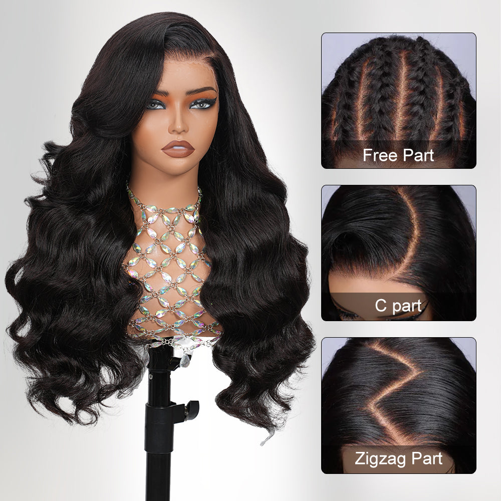 Pizazz Pull & Go Glueless Wig 13×6  Body Wave  Wig Invisi-Drawstring Pre-Everything Human Hair Wig
