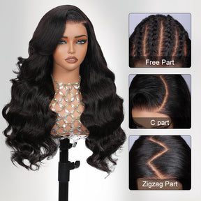 Pizazz Pull & Go Glueless Wig 13×6  Body Wave  Wig Invisi-Drawstring Pre-Everything Human Hair Wig