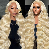 Pizazz Hair 613 Blonde Body Wave  13x6 HD  Lace Front Wigs 180% Density