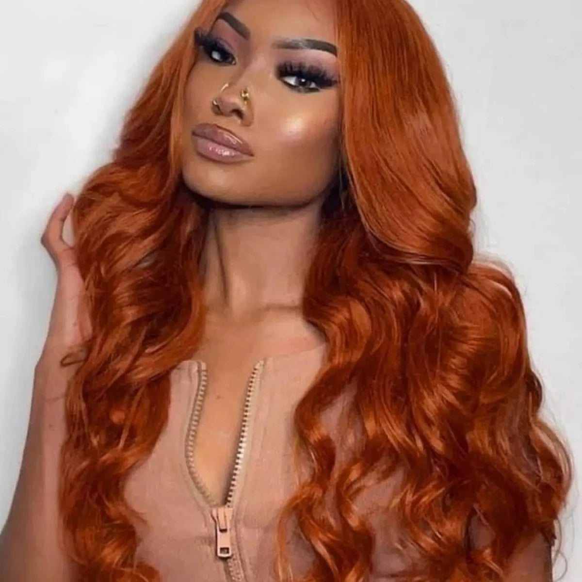 Ginger Lace Front Wigs Human Hair 13x4 HD Lace Wig with Pre-plucked Hairline