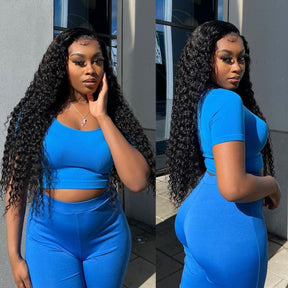 13x6 Full HD Lace Wigs Deep Wave Human Hair Parting Max Wigs Pre Plucked Natural Hairline