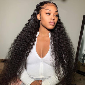 13x6 Full HD Lace Wigs Deep Wave Human Hair Parting Max Wigs Pre Plucked Natural Hairline